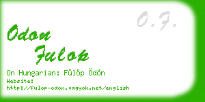 odon fulop business card