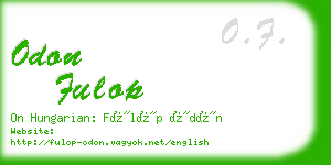 odon fulop business card